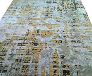 พรมผ้าฝ้ายขนสูงคุณภาพหรู |   พรมทอมือลายดอกไม้สไตล์โอเรียนทอล หนา 12 มม. ทนไฟ กันลื่น เหมาะสำหรับสัตว์เลี้ยง - Product Image 1