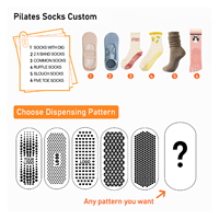 Chaussettes jaunes JZVINA avec imprimé lettres, antidérapantes, pour Pilates, Yoga, femme, en coton, automne, jeunesse, logo sous le pied