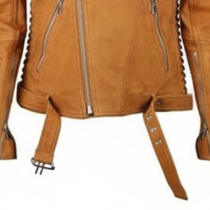 High Demands Custom Logo High <b>Men's</b> Brown <b>Suede</b> Moto Biker <b>Jacket</b> With Zipper Closure And Ribbed Sleeves Autumn Casual Outerwear - Product Image 5