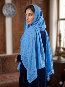 Wholesale Women Cotton Voile Scarf Long Rhinestone Lace Border Floral Breathable Embroidery Summer Dubai Style Muslim African - Product Image 2