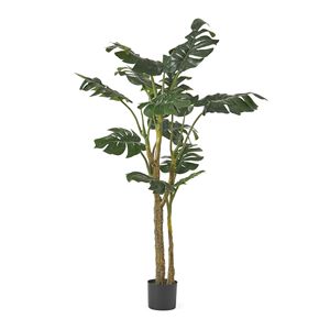 59-Inch Monstera <b>Artificial</b> <b>Tree</b> Indoor Decorative Feature - Product Image 2