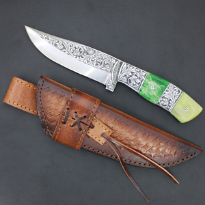 Wholesale OEM Customizable Engraving Steel Fixed Blade Hunting Knife Engraved Knives With Custom color & size - Product Image 6