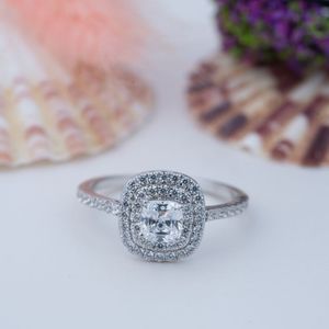 Elegante Anillo de Plata de Ley 925 con Moissanita de Alta Calidad para Mujer, Anillo de Diamantes de Lujo - Product Image 5