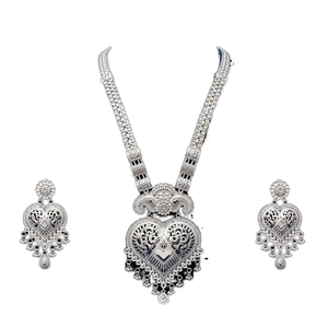 Conjunto de Joyería Étnica de Imitación al por Mayor para Mujer, Collar y Pendientes de Aleación Chapada en Oro con Circones, de Moda para Boda - Product Image 3