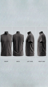 Comfortable Unisex T Shirt Casual Daily Wear Lightweight 100% Cotton Knitted Formal Eco-Friendly Breathable <b>Top</b> for <b>Men</b> Women - Product Image 4