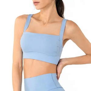 Soutien-gorge de sport pour femme personnalisable de haute qualité, grande taille, très élastique, pour la course et le yoga, absorption des chocs, maintien élevé à l'avant, séchage rapide - Product Image 1