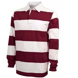 Maillot de rugby personnalisé de haute qualité pour homme, design rayé, manches longues, col polo, style polo, maillot de rugby pour homme, vêtements de sport - Product Image 3