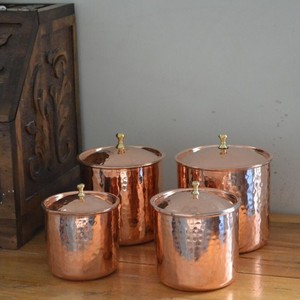 Classic Pure Copper <b>Decorative</b> Storage <b>Jar</b> With Lid Kitchen Container For Tea Coffee Sugar Spices Dry Food Pantry Use In Home - Product Image 4