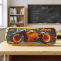 Boîte à crayons en plastique VIKAS MINI, originale, durable, légère, avec fermeture sécurisée par clip, organiseur de rangement pour fournitures scolaires pour les enfants