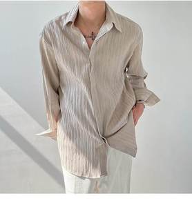 Camisa de moda casual para hombre de primavera y otoño |   Camisa versátil de manga larga y corte holgado - Product Image 2