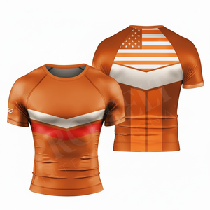Workout Wear Heavy Duty Cycling Jersey Short Sleeve <b>Compression</b> <b>Shirt</b> Breathable Sports Rash Guard Fitness Running Training Top - Product Image 5