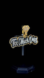 Pendentif diamant personnalisable peinture émaillée de 3 pouces avec VVS Moissanite glacé bijoux de rappeur en argent 925 plaqué or pour les fêtes - Product Image 2