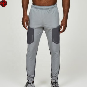 Custom logo High Quality Splicing Work Casual Pants Mesh Straight <b>String</b> Pants Puff Printing Custom Sweatpants Men Nylon Pant - Product Image 1