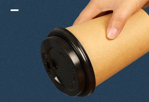 Custom Logo Double Wall Kraft Paper <b>Cups</b> 8oz to 20oz <b>Disposable</b> Drink <b>Cups</b> with Lids for Coffee Milk Tea and Ice Cream - Product Image 1