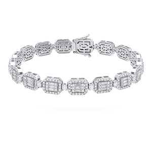 IGI Certified Lab Grown Diamond Tennis Bracelet Illusion Set Eternity Bracelet Birthstone Jewelry For Women 14K 18K <b>Solid</b> <b>Gold</b> - Product Image 1