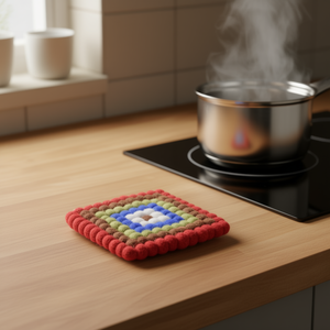 Sous-plat carré en feutre pour la collection de tapis et de coussinets - Product Image 3