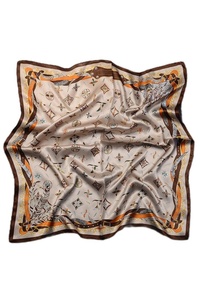 Equestrian Dot Printed Silk Satin <b>Square</b> <b>Scarf</b> Women Girls Vintage Horse Belt Fashion Multi-Functional Styling Skin Friendly - Product Image 1