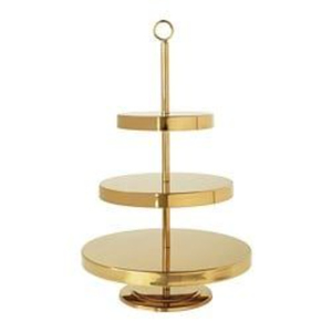 New Pattern Arrival High Grade Gold Plated Edges & <b>Stand</b> With White Color <b>3</b> <b>Tier</b> Luxury <b>Cake</b> <b>Stand</b> Wedding & Party <b>Cake</b> Display - Product Image 2