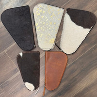 Fabricant Design personnalisé en cuir de vachette véritable étui de transport dissimulé pour pistolet pochette tactique chasse fermeture éclair sacs pour armes de poing