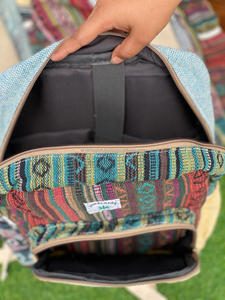 Nouveau design sacs pour ordinateur portable en chanvre sacs à dos durables nouveauté jute avec coton unisexe multi-usages sacs à dos de voyage - Product Image 6