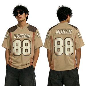 Performance Tan <b>Brown</b> Contrast Shoulder Sublimated Polyester Interlock Fabric Training Match Athletic Football Shirt Fan Jerseys - Product Image 1