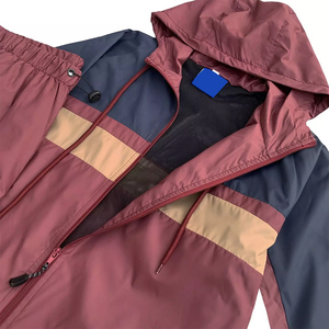 Custom Men Color Block Hooded Tracksuit Windbreaker Set Outdoor Sports <b>Jacket</b> and Jogger Pants 2 Piece Running Jogging Sweatsuit - Product Image 3