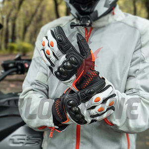 Breathable sporty black leather <b>gloves</b> Four seasons cycling <b>gloves</b> Motorcycle <b>gloves</b> for cycling - Product Image 3