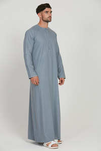 Muslim Men Islamic Traditional Quality Polyester Lightweight Breathable Abaya Thobe <b>Kaftan</b> for Men - Product Image 3