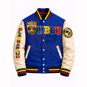 Chaqueta ligera para hombre estilo HBCU, cómoda y personalizada, chaqueta universitaria, chaqueta de colegio, chaqueta varsity hecha a medida. - Product Image 1