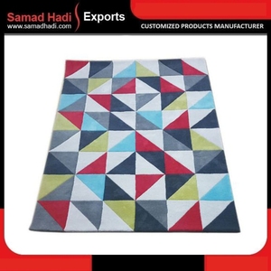 Ensembles de tapis artisanaux modernes – Meilleur prix – Tapis tuftés à la main, brodés, en laine pelucheuse, motif marocain – Vente en gros pour salon - Product Image 5