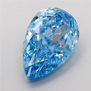 Diamante de laboratorio premium de 6 quilates, color azul, forma de pera, claridad VS1, diamante suelto, tamaño personalizado disponible para joyería de compromiso. - Product Image 5