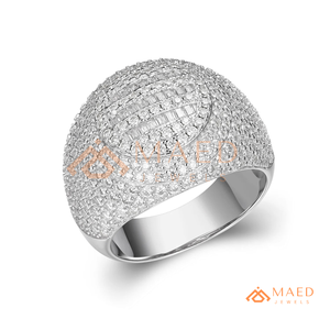 <b>Mens</b> <b>Silver</b> Diamond Style CZ Dome <b>Ring</b> Hip Hop Luxury Statement <b>Ring</b> <b>for</b> <b>Men</b> - Product Image 6