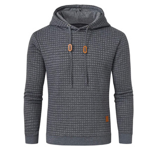 OEM Premium Quality Textured <b>Quilted</b> Unisex Hoodies Casual Regular Fit Long Sleeve Hooded <b>Sweatshirts</b> High Street Fashion 100% - Product Image 1