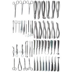 Ensemble d'instruments d'extraction dentaire manuels en acier inoxydable de qualité supérieure, 53 pièces |   Kit d'élevateurs et forceps pour chirurgie buccale CE ISO par Grip Surgical - Product Image 1