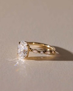 Anillo Romántico de Diamante Ovalado de Lujo de 1.02CT, Cultivado en Laboratorio, Certificado por IGI, con Oro Sólido de 14K, Joyería Sorpresa para Aniversario de Bodas - Product Image 3