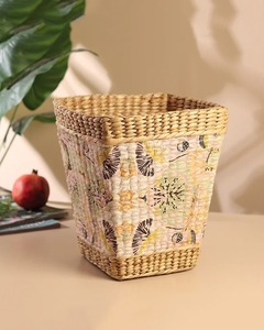 Corbeille à déchets et panier de rangement domestique en jonc de mer, fait main, écologique, vente en gros, fabriqué au Vietnam - Product Image 6