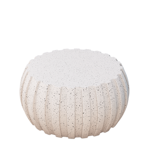 Tavolino da Caffè Moderno Bianco da 90 cm, Design in Cemento MgO Resistente, Compatibile per Interni ed Esterni, Arredo Patio Impermeabile - Product Image 6
