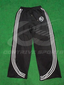 Pantalon de jogging streetwear à cordon de serrage et rayures pour homme – Sweatpants amples en coton personnalisables - Product Image 2