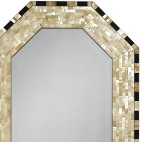 Direct Manufacturer Wholesale Handcrafted <b>Octagonal</b> Accent <b>Mirror</b> Natural Shell Checkered Inlay Mother Of Pearl <b>Mirror</b> - Product Image 2