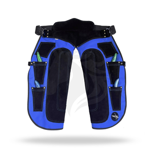 Pantalones de cuero para herrador, delantal resistente para el cuidado de pezuñas, equipo protector para las piernas del herrador con bolsillos para herramientas - Product Image 3