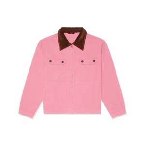 Doublure personnalisée sur la taille vêtements d'hiver veste en jean de travail pour hommes veste en jean respirante décontractée saison d'automne Techniques imprimées fourrure - Product Image 1