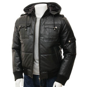 Competitive Price Men's Leather Canvas <b>Jacket</b> with Multi-Pockets Front Logo High Street Style Winter Wear Breathable Windproof - Product Image 1