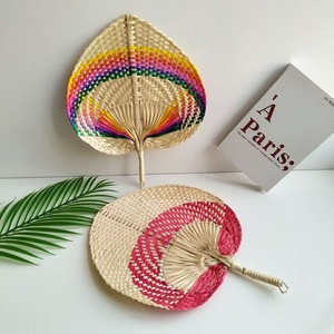 <b>Mini</b> <b>hand</b> <b>held</b> <b>fans</b> bulk quantity for sale palm leaf handfan premium bamboo weave handheld <b>fan</b> - Product Image 6