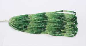 Cuentas facetadas de tsavorita natural en tonos, tipo rondel, de 16 pulgadas, cuentas de piedras preciosas de tsavorita verde facetadas, cuentas sueltas de tsavorita. - Product Image 2
