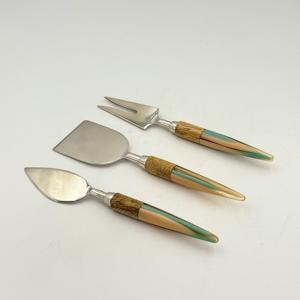 Stainless Steel Buffet Warmer Resin Handle Stainless Steel Cheese Sets Silver Plated Round Resin Handle Cheese Set - Product Image 3