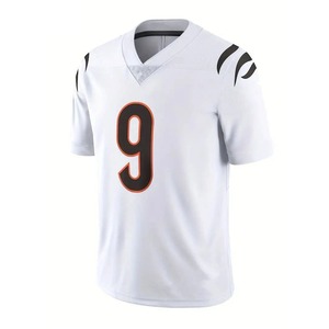 Maillot de football blanc pour homme, numéro 9, imprimé par sublimation, col rond, manches courtes, polyester, vêtement respirant - Product Image 2