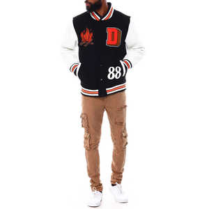 Chaqueta Varsity Personalizada al por Mayor, Chaqueta de Béisbol Varsity de Cuero Personalizada, Fabricación de Chaquetas Letterman con Bordado - Product Image 3
