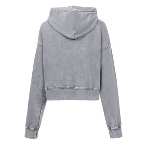 Nueva sudadera corta con capucha para mujer, elegante y moderna, de manga larga, tela suave y transpirable, informal, para gimnasio y entrenamiento. - Product Image 2
