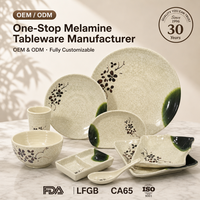 Assiette Ronde en Mélamine Écologique Incassable avec Motif – Vaisselle Professionnelle pour Restaurants, Hôtels et Cantines (Vente en Gros)