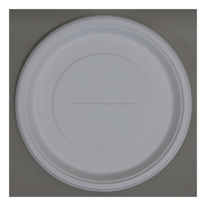 Plato Redondo de Bagazo 100% Compostable, Vajilla Desechable de Caña de Azúcar, Empaque Ecológico para Uso en Catering, Picnics y Fiestas al Aire Libre - Product Image 1